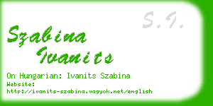 szabina ivanits business card